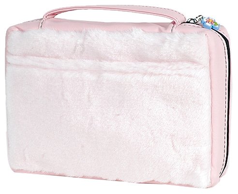 Righteous Bible Cover Pink Faux Fur Small: 8 1/2x 5 3/4 X 1 3/4, Fits King James Personal, Living and Precious Moments Bibles.