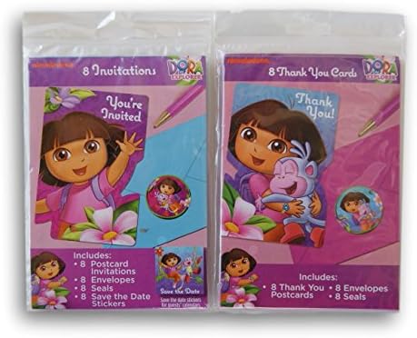 Dora the Explorer Party Cards - Invitations and Thank You Cards