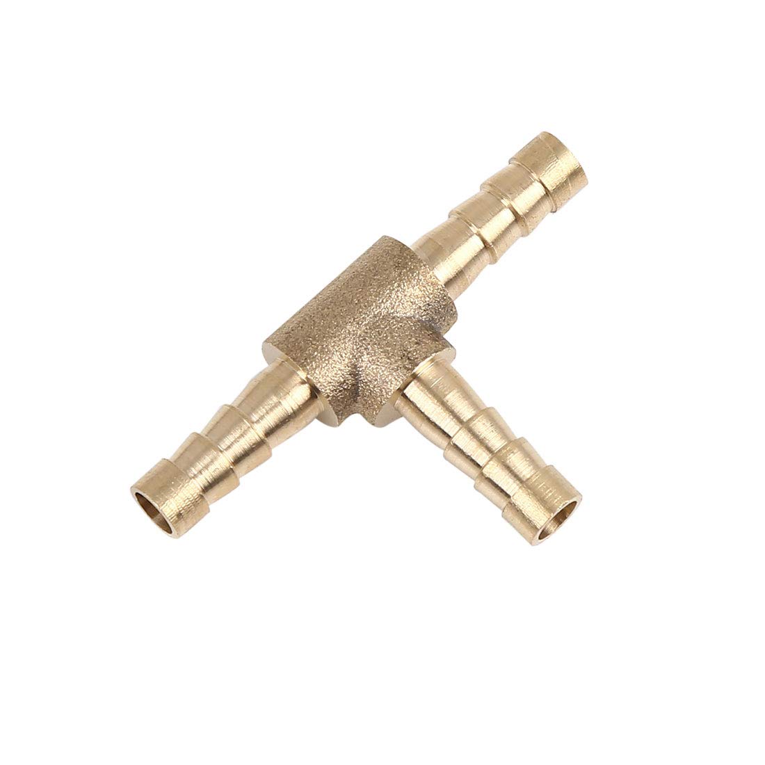 X AUTOHAUX 5mm Hose Barb Brass Joiner Tee 3 Way Adaptor for Air Water Oil Pipe