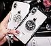 Lozeguyc iPhone XR Bling Ring Stand Case,iPhone XR Soft Slim Crystal TPU Sleek Full Body Shockproof Rhinestone Diamond Kickstand Cover for iPhone XR 6.1 Inch-Black