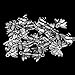 VIDRIO Pack of 80 Honeybee Charms Pendants Silver Craft Supplies for Jewelry Making Tibetan Accessories for Bracelets Necklace DIY
