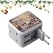 UPPEL Travel Adapter with Dual USB All-in-one Worldwide Travel Chargers Adapters for US EU UK AU About 152 Countries Wall Universal Power Plug Adapter Charger with Dual USB and Safety Fuse (Pattern)