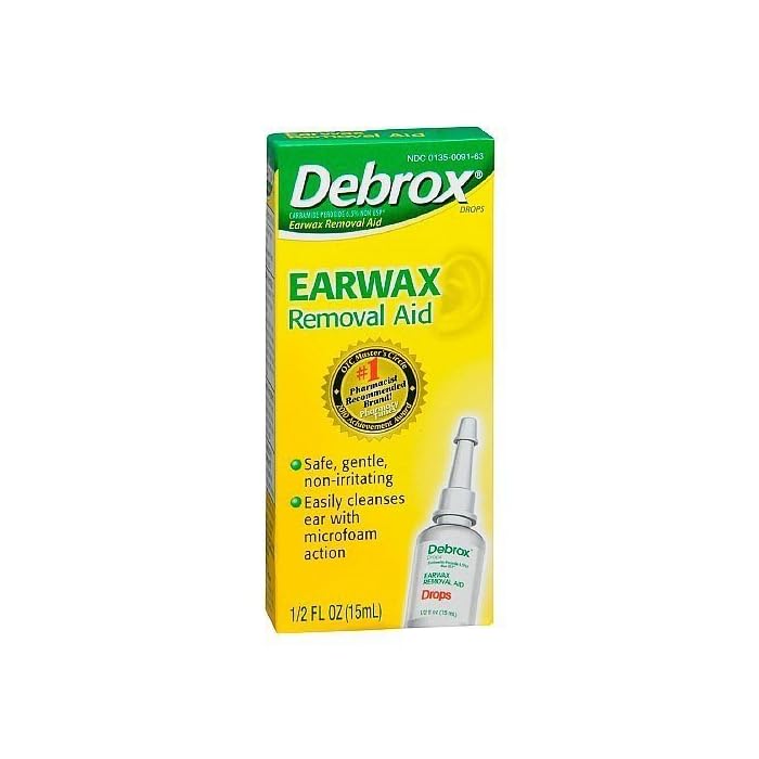 Debrox Earwax Removal Aid Drops, 0.5 Fl Oz (Pack of 2)