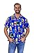 V.H.O Funky Hawaiian Shirt, Beerbottle, Blue, L