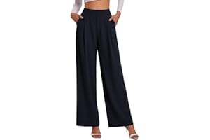 Dress Pants Women Straight High Waisted Stretch Work Pant 2026 Business Casual Flowy Slacks Trousers with Pockets