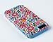 DandyCase 2in1 Hybrid High Impact Hard Clolorful Blooming Flowers Pattern + Sky Blue Silicone Case Cover for Apple iPhone 5S & iPhone 5 (not 5C) + DandyCase Screen Cleaner