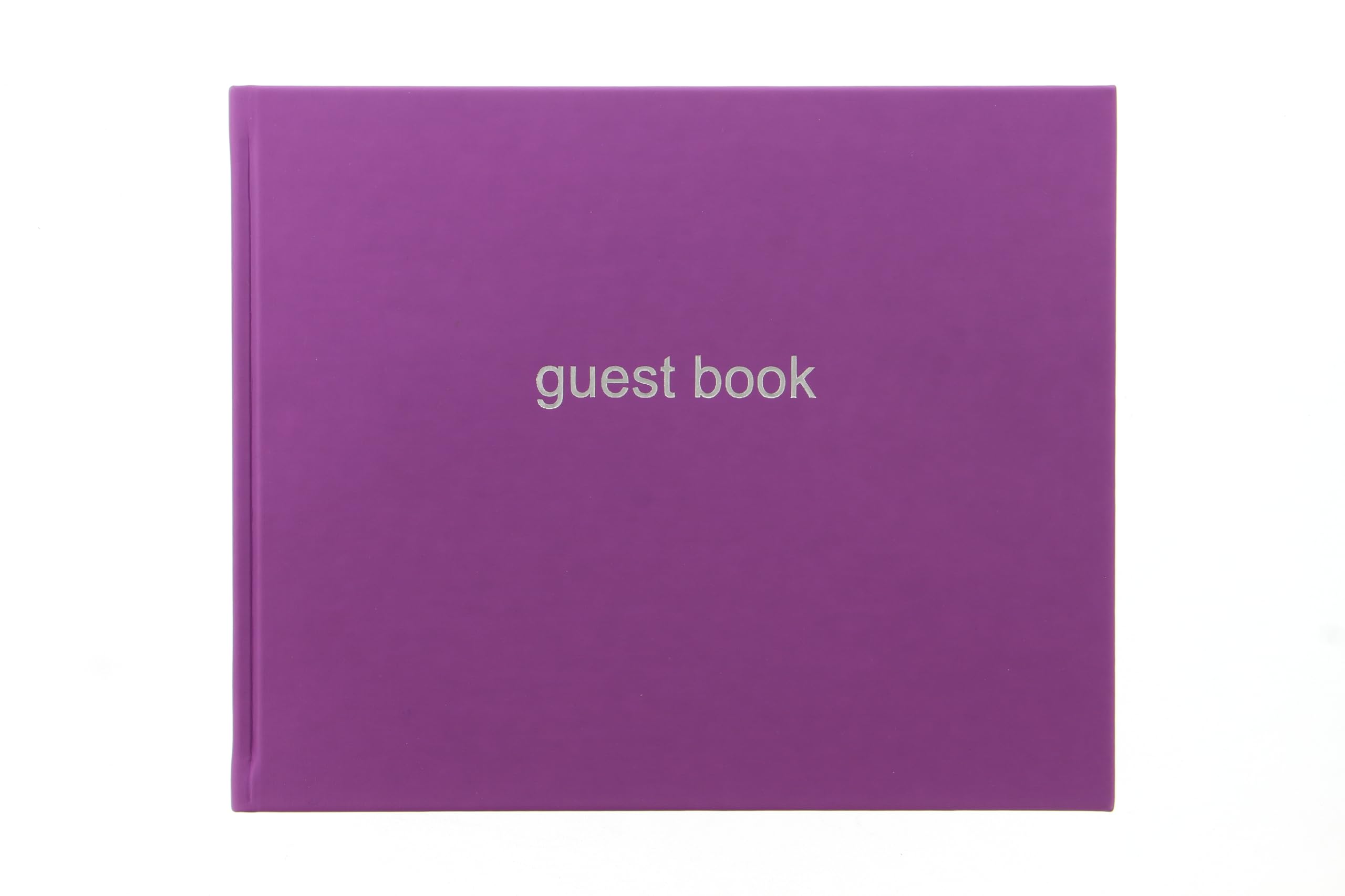 Letts of London Dazzle Quarto Landscape occasions/guest Book Purple - ruled