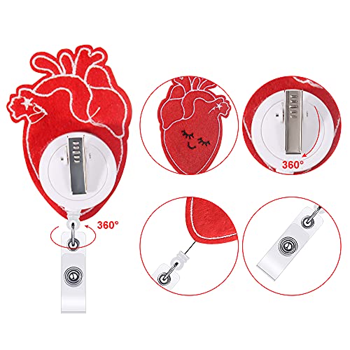 Nurse Badge Reels Brain Uterus Lung and Heart Retractable Badge Holder