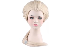 NiceLisa Platinum Blonde Princess Wig Long Braided Halloween Party Cosplay Wig