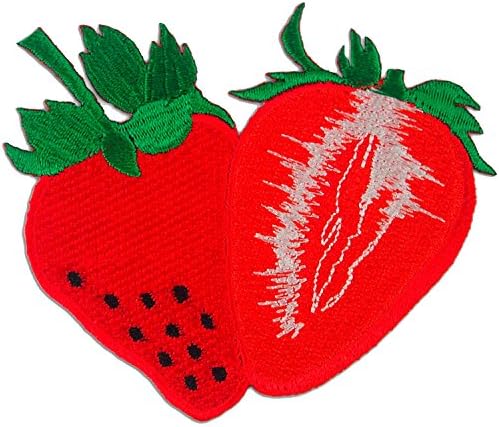 Bafunzo Strawberry Embroidered Iron on Patch