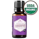 Lavender Oil USDA CERTIFIED ORGANIC Essential Oil by Leven Rose - Therapeutic Grade 100% Pure Natural Lavender For Skincare and Anti-Anxiety - 15 ml