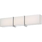 Minka Lavery 2922-77-L High Rise LED Vanity Bath Light, 1-Light, 37 Total Watts, 24.25-in H x 5.5-in W, Chrome