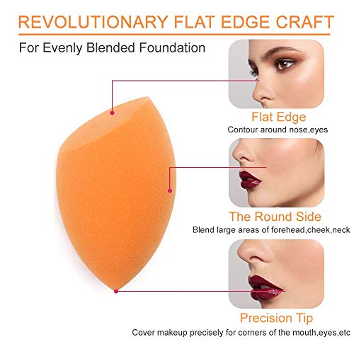 Makeup Sponges 4 Pcs With 1 Sponge Holder,Latex Free Foundation