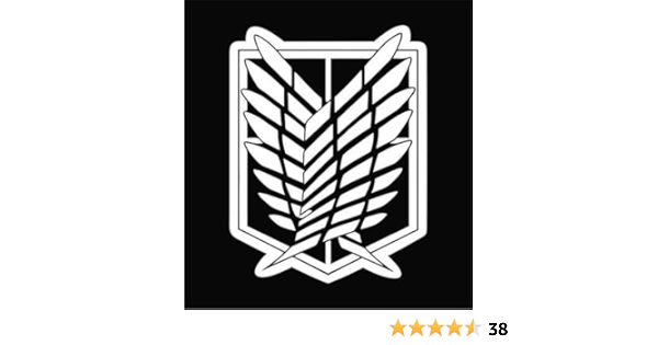 Amazon Com Attack On Titan Anime Wing 5 5 Logo Decal Sticker For Laptop Car Window Tablet Skateboard White Color Electronics