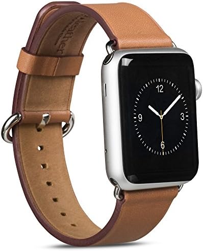 XIHAMA HOCO Band for Apple Watch Strap 42mm &38mm Band, Leather iWatch Bracelet Replacement Wristband Watchband for iWatch Series 1, iWatch Series 2, iWatch Seres 3 (Small-38mm, brown)