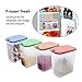 Airtight Dry Food Storage Container Set, Plastic Jars Canister, Cereal Keeper with Lid - Home and Kitchen (4 Piece)