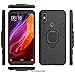 Cocomii Black Panther Ring Xiaomi Mi A2/Mi 6X Case, Slim Thin Matte Vertical & Horizontal Kickstand Ring Grip Reinforced Drop Protection Bumper Cover Compatible with Xiaomi Mi A2/Mi 6X (Jet Black)