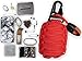Holtzman’s Gorilla Egg : 550 Paracord Grenade Emergency Kit - Your Survival Pack Has an Upgraded Military Grade Carabiner Snap Hook Is Stuffed with 18 Tools (Red Orange)