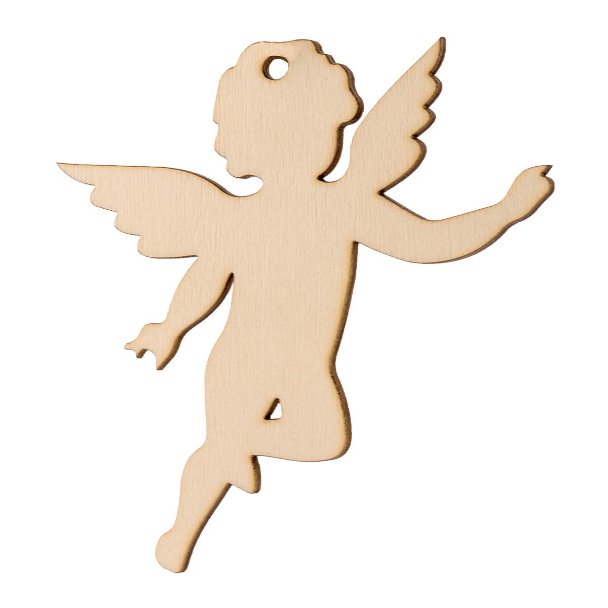 Summer-Ray 25pcs Unfinished Wooden Angel Christmas Tree Decoration Ornament Wooden Craft Pieces (Design I)