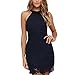 Womens Halter Lace Dresses for Special Occasions, Black, Medium