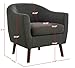 Homelegance Fabric Barrel Chair, Sage Gray