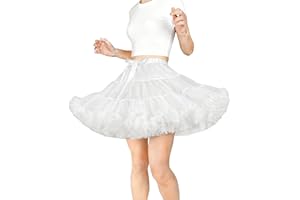 ZORYNNEX Women's Short Petticoat Skirt Underskirt Adult Elastic Waist Layered Tulle Tutu Puffy Dance Dress Party Costume Pettiskirts