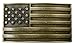 FL103-50MM Men's Vintage Steampunk Brass USA Flag Plaque Buckle fits 1.5