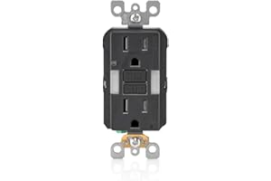 Leviton GFNL1-E 15 Amp, 125 Volt Receptacle/Outlet, 20 Amp Feed-Through, Tamper-Resistant, Self-test SmartlockPro Slim Guide 