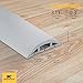 10-Foot Cord Cover - Floor Cable Management Kit for Indoor or Outdoor Use - 3-Channel Cable Raceway for Sidewalks or Walkways by Simple Cord (Gray)