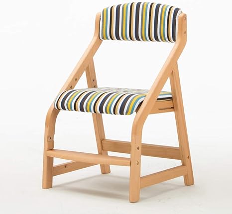 Amazon Com Kids Study Chair 4 Height Adjustable Handmade Wooden Child Study Seat With Pedal Kids Dining Chair With Arm Rest For Different Ages Child A Home Kitchen