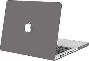 MOSISO Compatible with MacBook Pro 13 inch Case (Model: A1278, with CD-ROM) Old Version Release Early 2012/2011/2010/2009/2008, Protective Plastic Hard Shell Case Cover, Gray