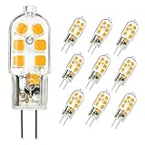 G4 LED Bulb 10 Pack, KingSo Bi-Pin Base, 20W Halogen Bulb Equivalent, AC/DC 12 Volt, Warm White 3000K