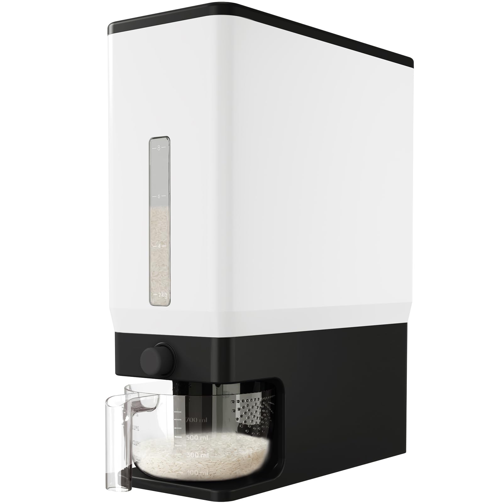 Photo 1 of Lifewit Rice Dispenser 25 Lbs(11.3kg), Rice Storage Container Sealed Moisture Proof with Measuring Cup for Kitchen Pantry Household, BPA-Free, Black