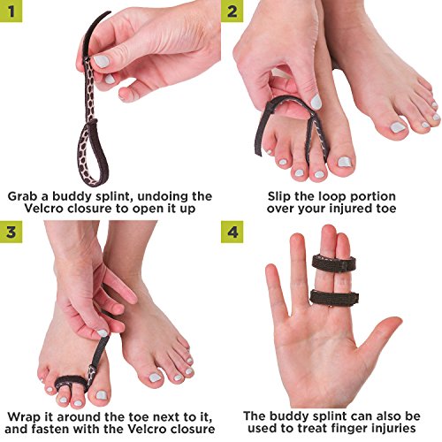 BraceAbility Buddy Tape Toe Splint Wraps NonSlip Taping Straps For