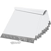 Fuxury Poly Mailers Large 19x24 Inch 100 Pack,Self Adhesive Shipping Bags for Clothing,Heavy Duty Shipping Envelopes Mailers Poly Package Bags for Small Business,Flexible Mailing Bags White