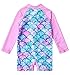 uideazone Infant Toddler Baby Girls Colorful Fish Scale Mermaid One-Piece Swimwear Swimsuit Bathing Suit for 12-18 Months Pink