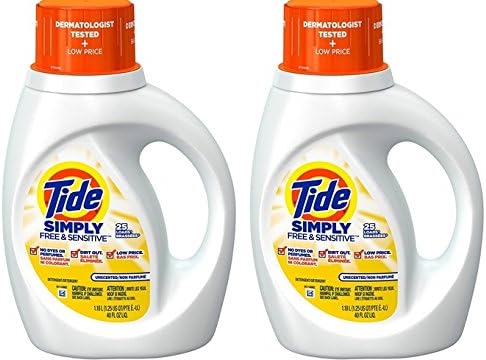 Tide Simply Free Sensitive Liquid Laundry Detergent Unscented 25 Loads 40 Oz Pack Of 2 Amazon Sg Home