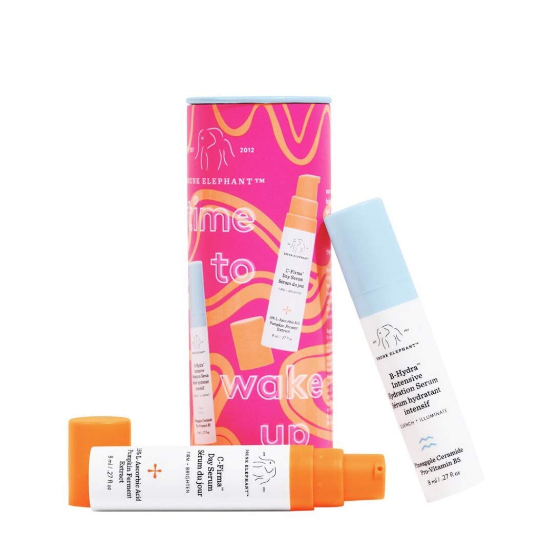 Drunk Elephant Time to Wake Up Duo. CFirma and BHydra Day Serums for