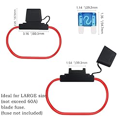 WMYCONGCONG 2 PCS Heavy Duty Inline Fuse Holder 10
