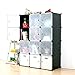 UNICOO - Multi Use DIY 12 Cube Organizer, Bookcase, Storage Cabinet, Wardrobe Closet (Regular Cube, Black)