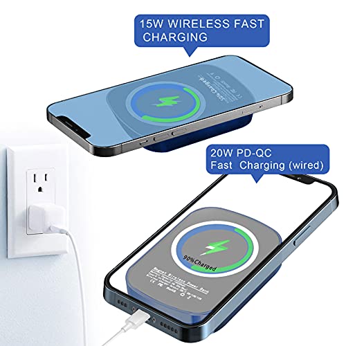 Koomdigi Wireless Portable Charger,10000mAh 15W Fast USB C