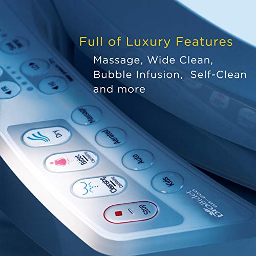 Bio Bidet Ultimate BB-600 Advanced Bidet Toilet Seat, Round White. Easy DIY Installation, Luxury Features From Side Panel, Adjustable Heated Seat and Water. Dual Nozzle Has Posterior and Feminine Wash