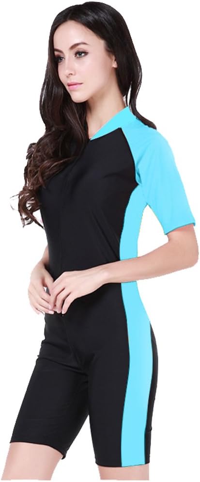 Roluck Woman's Fashionable Short Sleeve Wet Suit and Surfing Swim Suit
