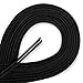 OrthoStep Thin Round Athletic Nylon Black 60 inch Shoelaces - Fused Tips - Work Boot Laces 2 Pair Pack