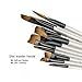 Acrux7 Art Paint Brush Set 12pcs Angular for Oil, Watercolor, Acrylic, Craft, Nail, Face Painting
