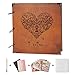 SICOHOME Vintage Heart Scrapbook Album with Scrapbook Supplies for Scrapbooking, Wedding Guestbook, Adults and Teens