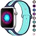 Haveda Sport Bands Compatible for Apple Watch 38mm/40mm, Soft Silicone Bands for Apple 4 Watch, iWatch Series 4/3/2/1, Women Men Kids 38mm/40mm S/M Blue/Teal