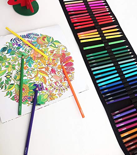 OOKU Artist PRO Watercolor Pencils Set 72 Colors / 75 Pc Full Kit | Wet Water Color Pencils Set/Dry Coloring Pencils Set for Adults, Kids | w/BONUS Wool Pencil Wrap, Watercolor Brush, Sharpener