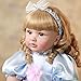 PURSUEBABY Lifelike Toddler Reborn Girl Baby Dolls 24 inch Princess Marilyn with Blue Eyes Real Life Baby Dolls Girl Blonde Hair for Girls Christmas & Birthday with Gift Box Set