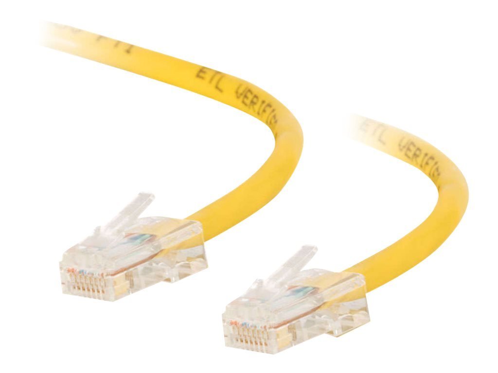C2G 2M Cat5e Network Crossover Patch Cable. Xover Ethernet Cable, Peer-to-Peer Computer Lead. YELLOW CAT5E PVC UTP — image 1